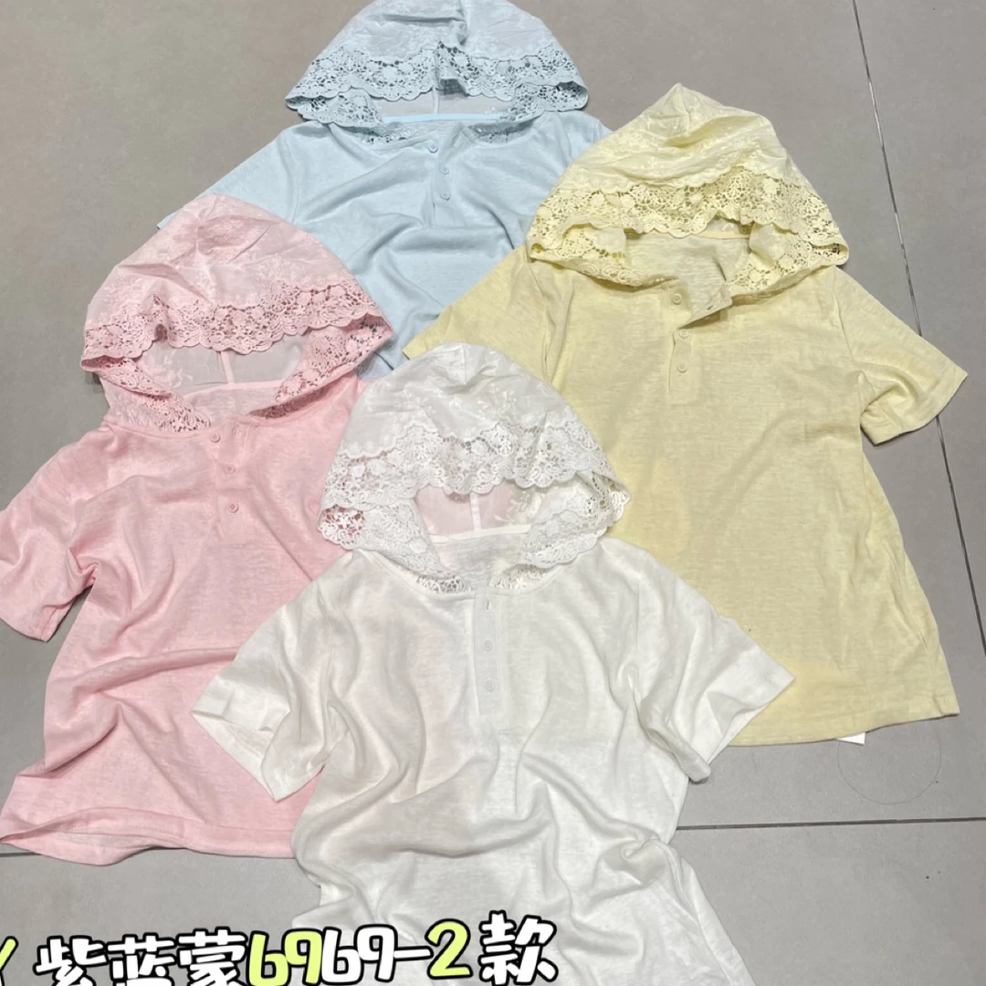 夏季宽松小蜜蜂刺绣印花短袖T恤上衣新款女款