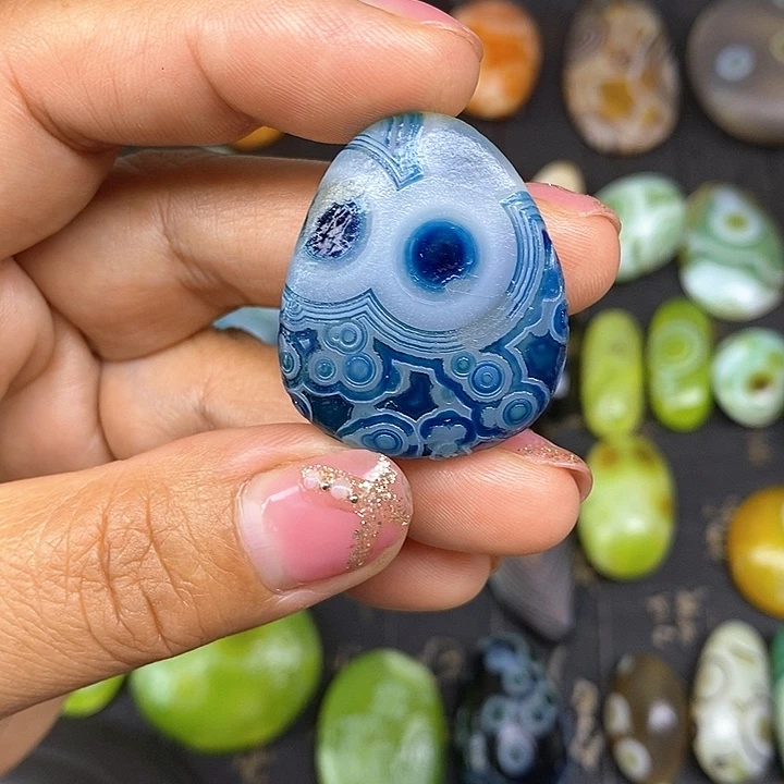 花眼玛瑙蓝色眼睛石