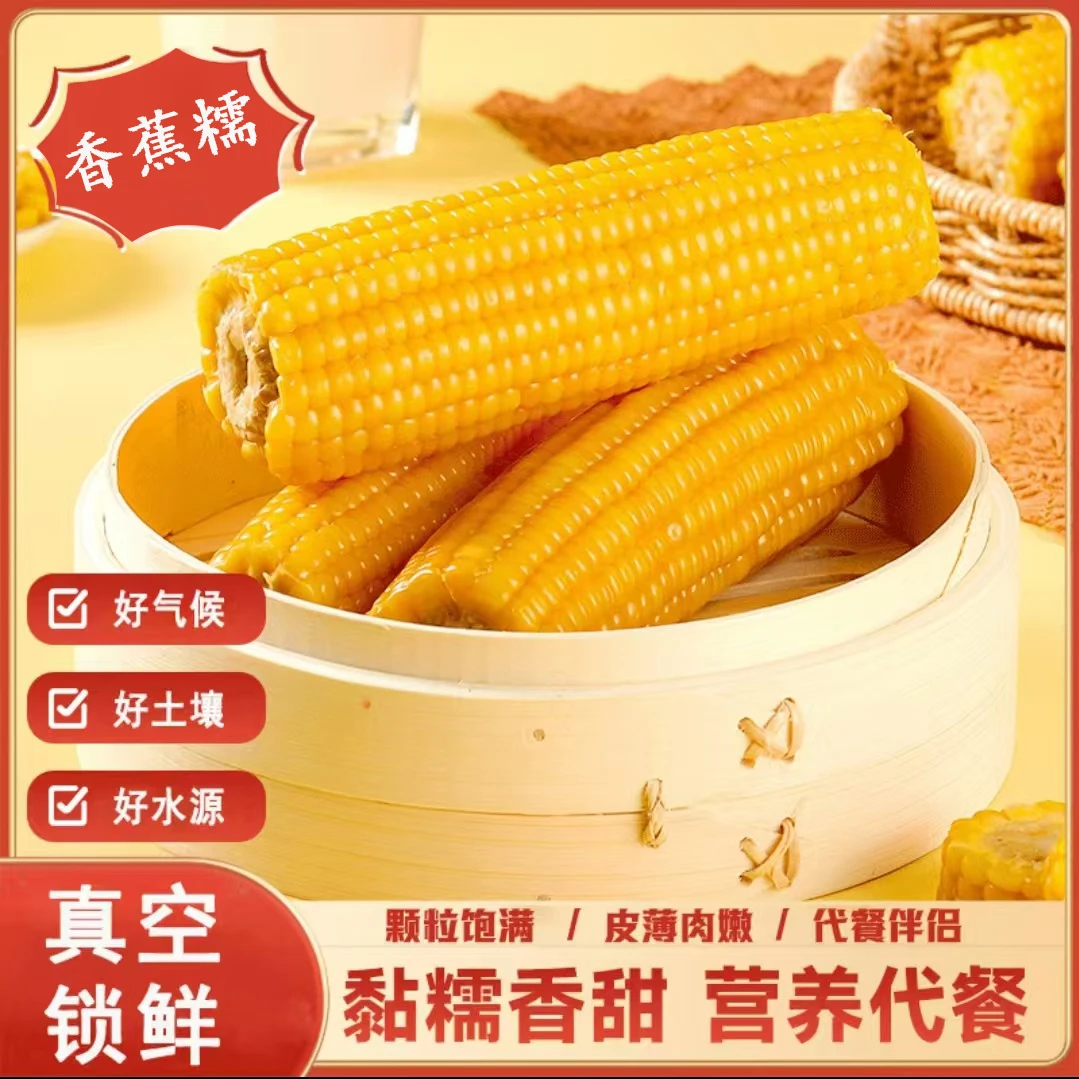 【试吃3根】2024年头茬东北黄糯玉米整箱6-7斤真空10支280g-360g