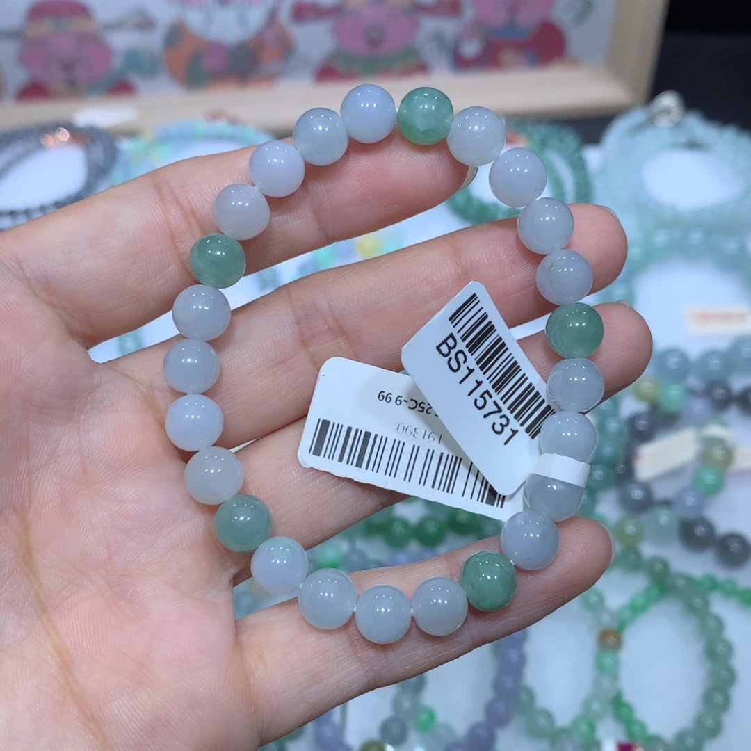 翡翠未镶嵌手链天然