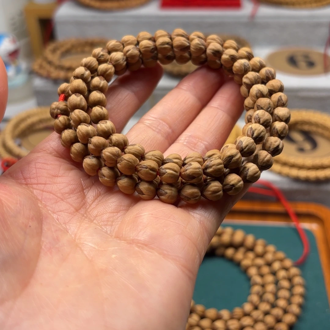 派***星手串柏香籽/百香籽原桩红牙