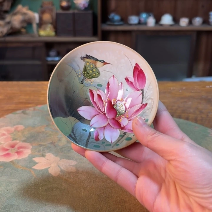 柴烧纯手工手绘陶瓷