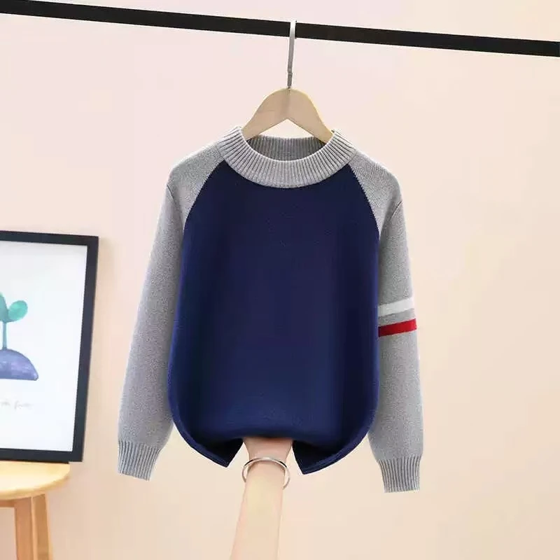 MY-8014  藏青色 毛衣时尚休闲加厚韩版秋款洋气春秋