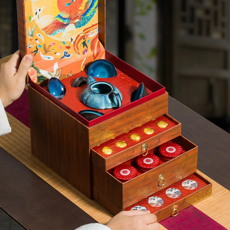 新茶水仙肉桂金骏眉大红袍小沱茶小种组合礼盒装节日送礼logo定制