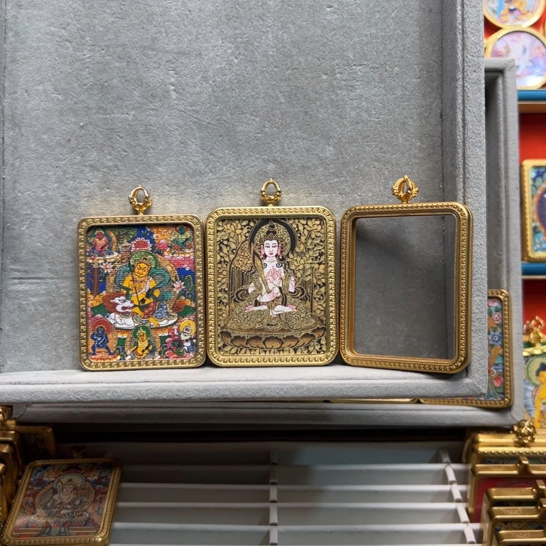 吊坠灬****a双面铜壳不要绳子五路虚空唐卡