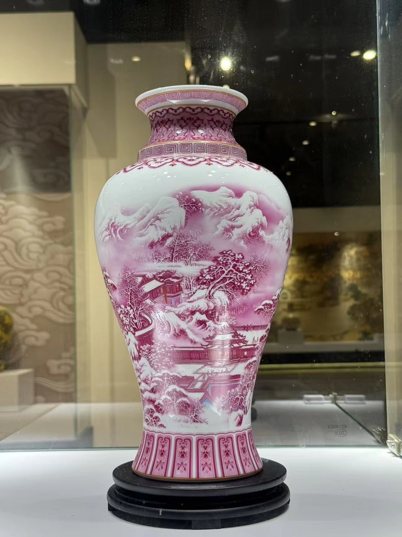 【琳姐】江山雪霁红雪景鱼尾瓶