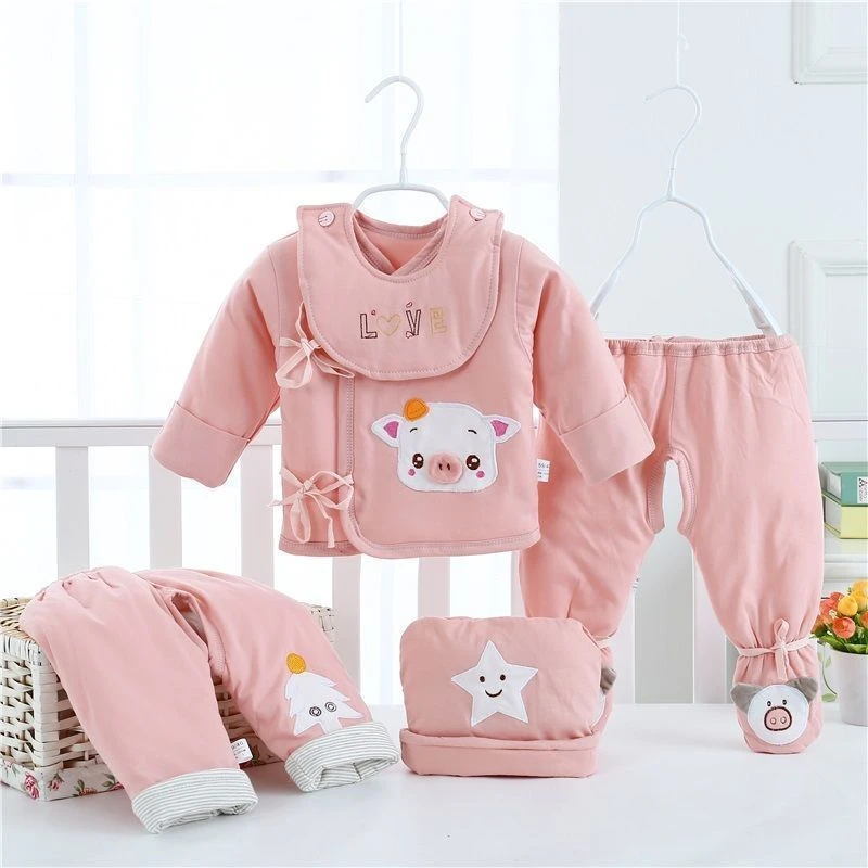 新生儿分体套装薄棉刚出生宝宝棉衣夹棉0到3个月宝宝衣服棉裤棉衣