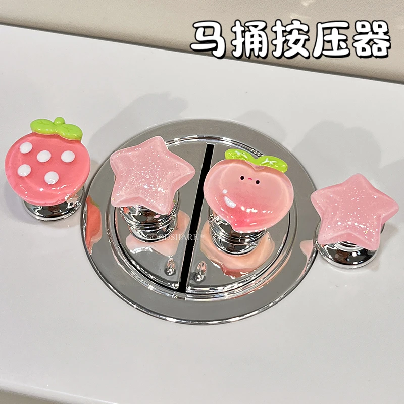 马桶按压器按钮可爱卡通美甲专用冲水按键卫生间水箱开关辅助器
