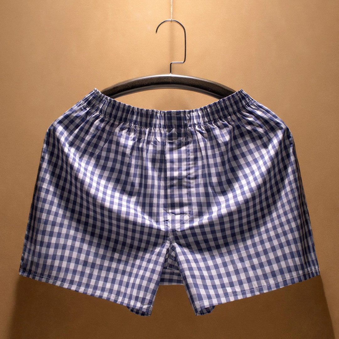 大码阿罗裤男士夏季薄款100%全棉平角裤宽松透气舒适休闲居家睡裤