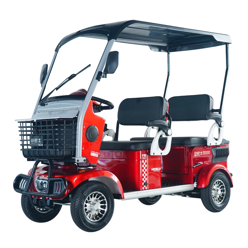 小巴士电动车四轮电动车四座老人电动客货两用电动四轮车代步车