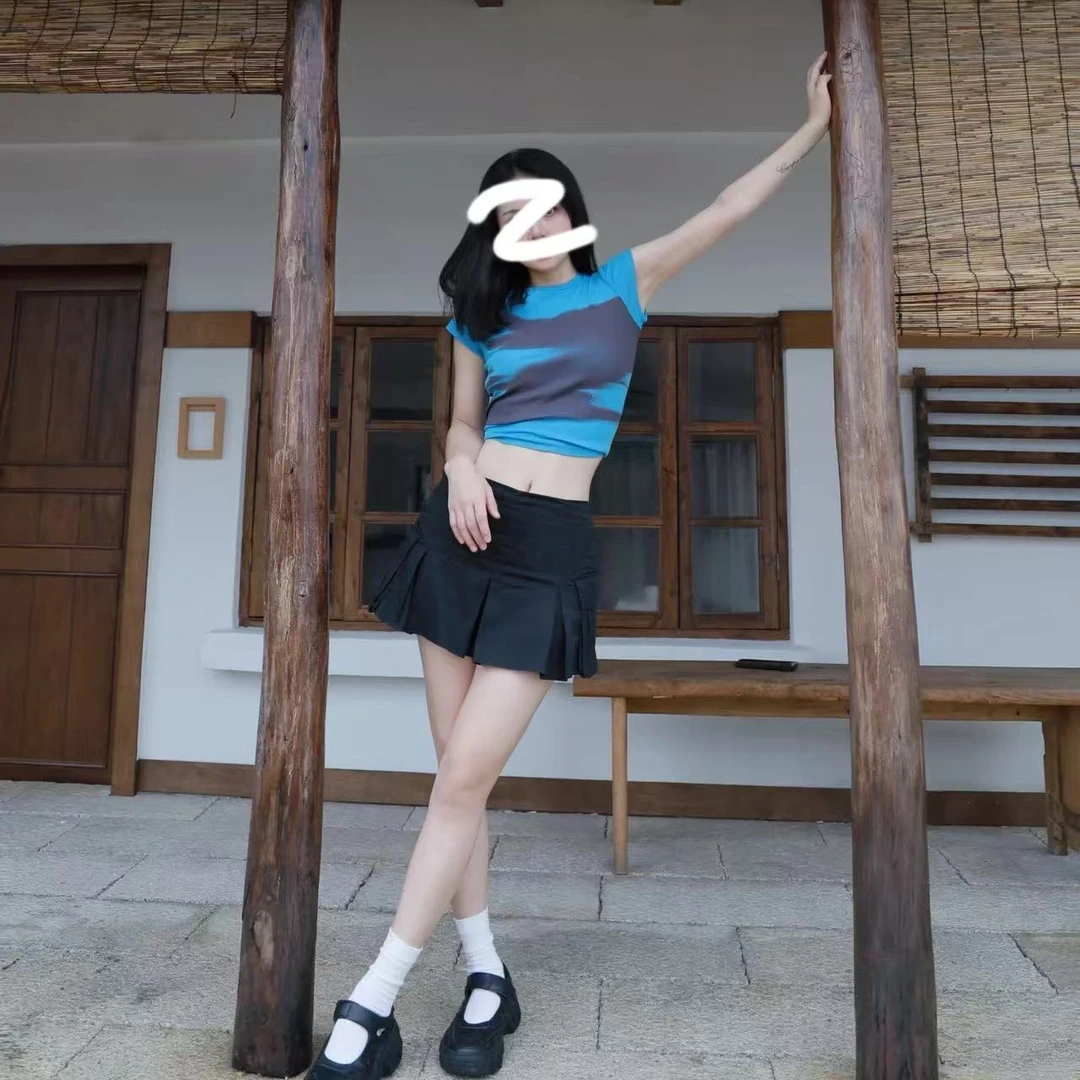 【工装百褶】有内衬 防走光短裙女