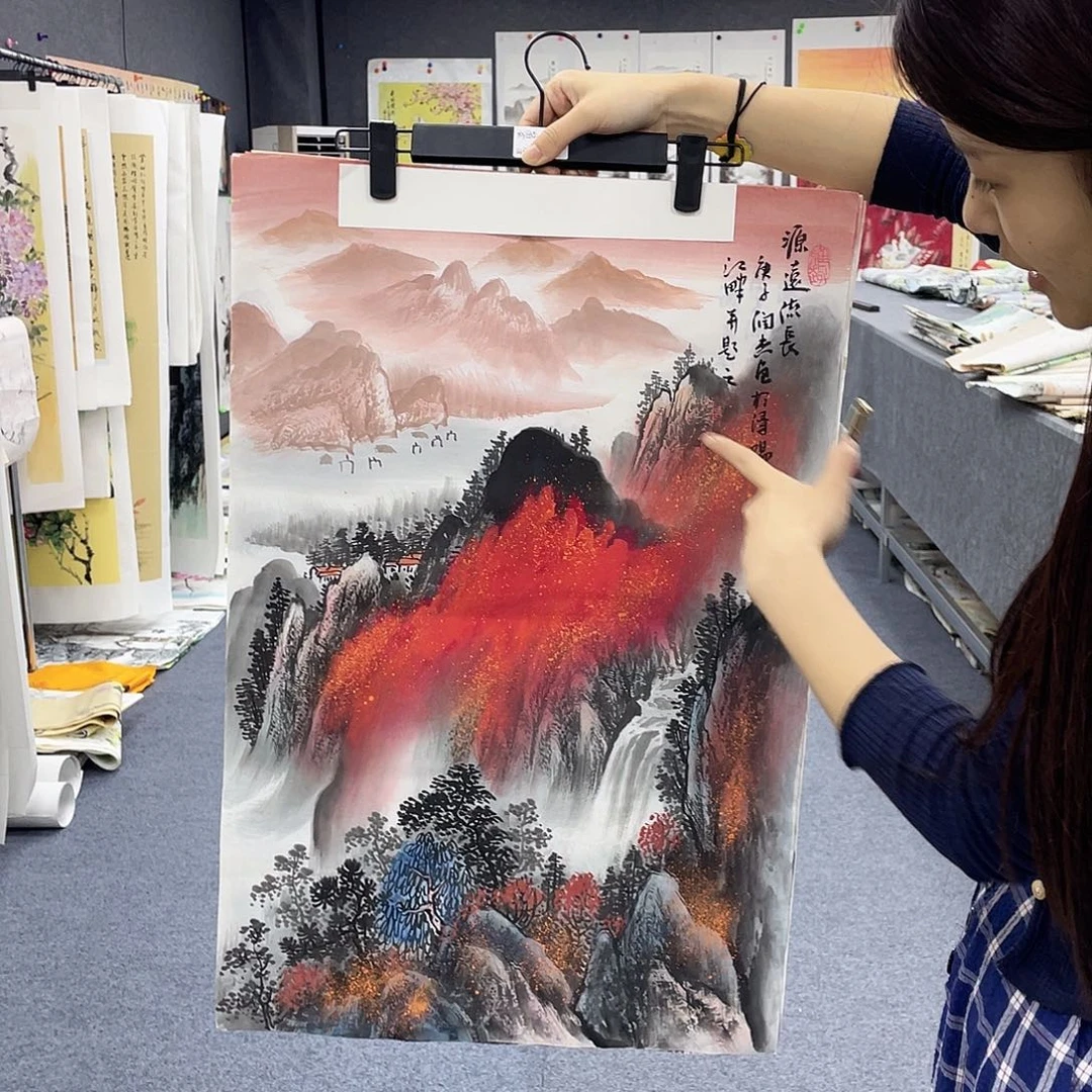 国画作品小姐姐放漏…