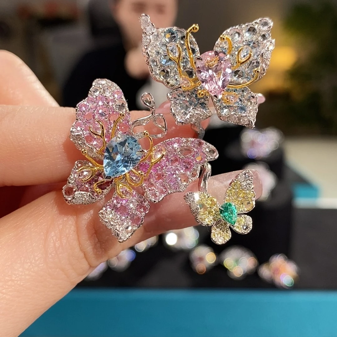 戒圈18K金镶嵌海蓝宝石1.063ct圣玛利亚