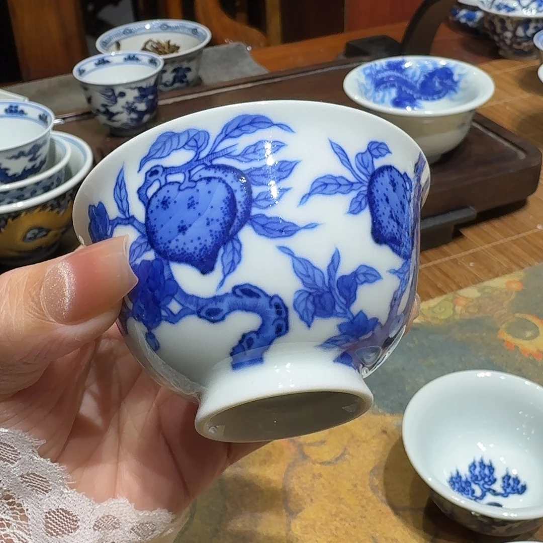 景德镇陶瓷手绘盖碗