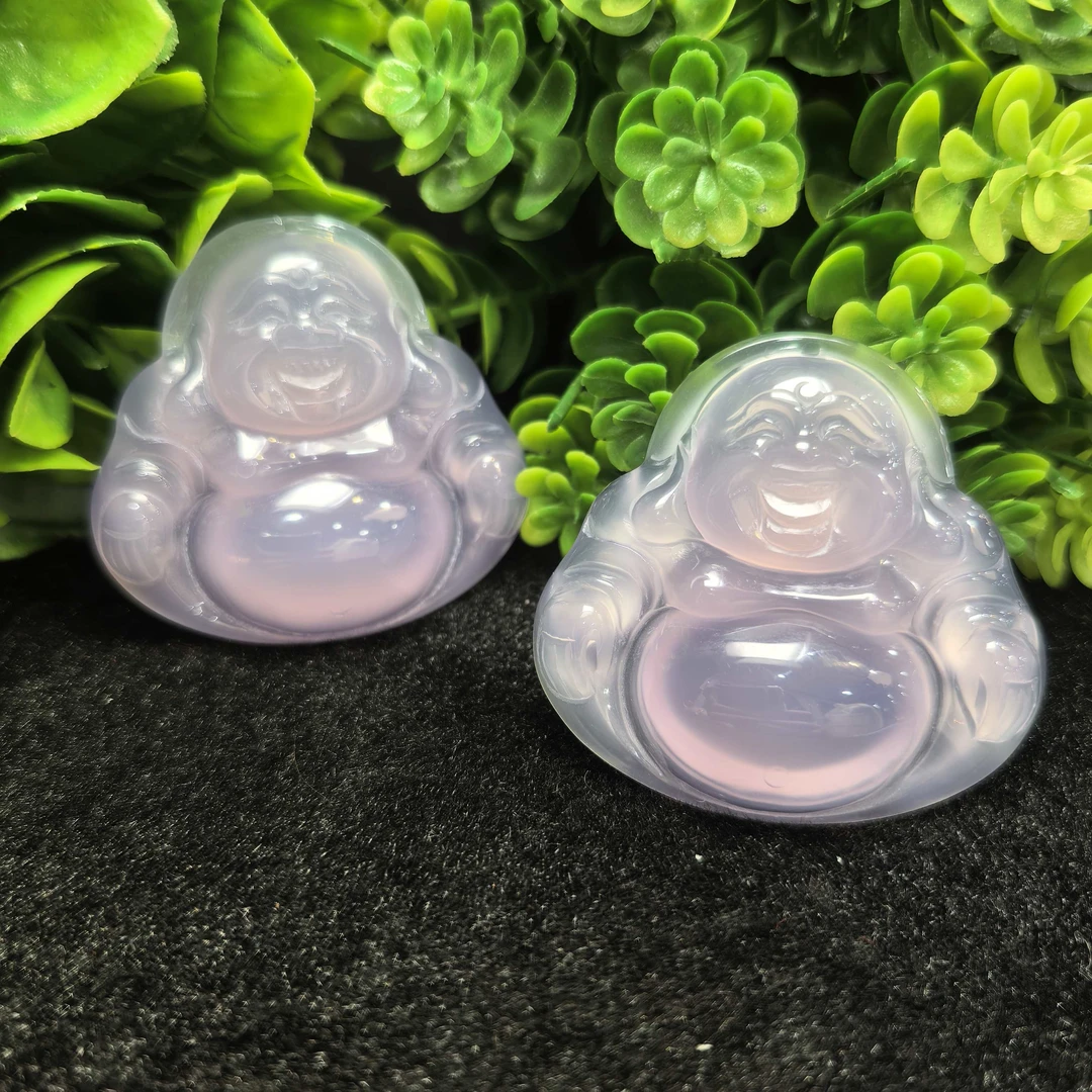 江德洋珠宝S7412极冰紫北之极光玛瑙佛公配珠链-多样性发只发一件