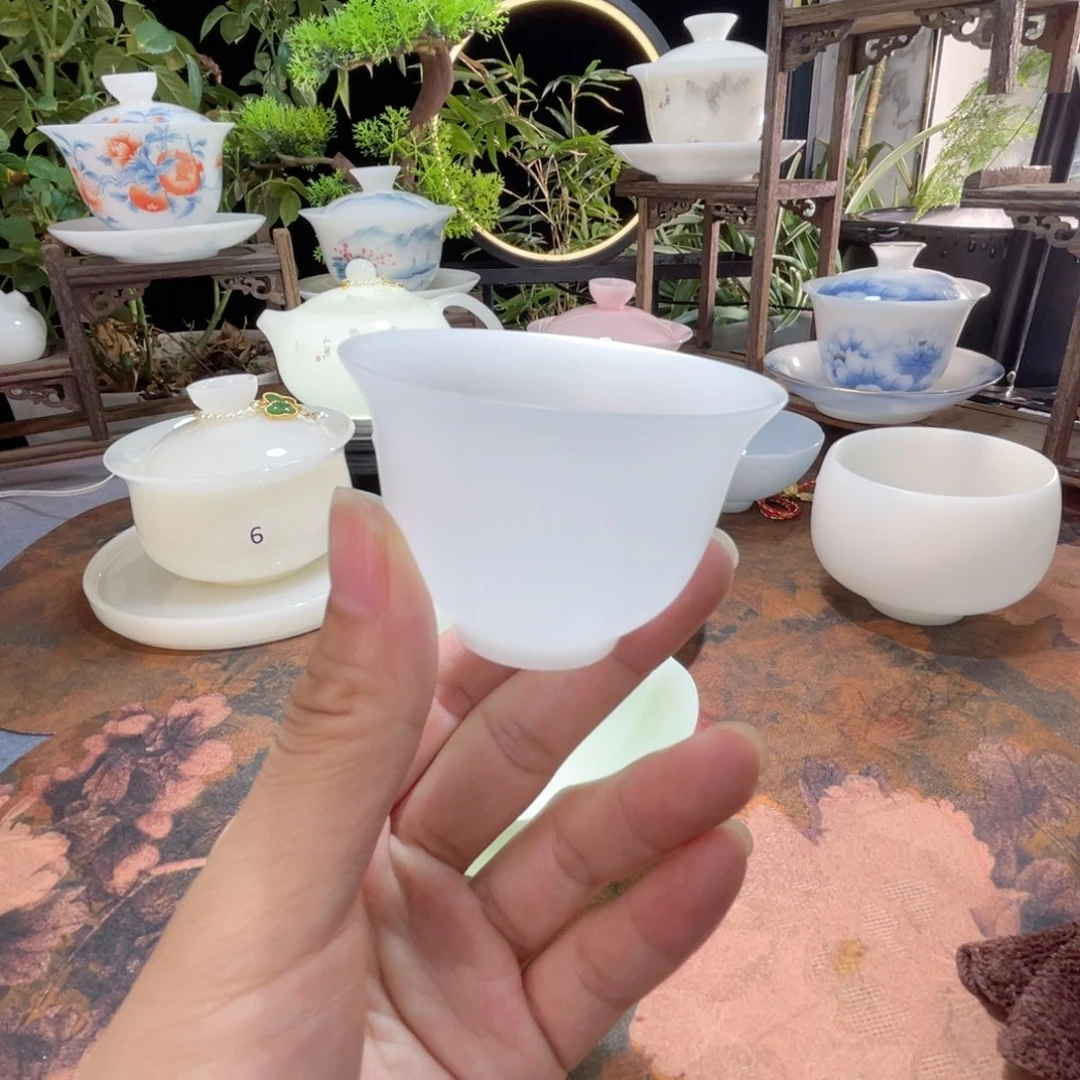 酷***方冰晶璞玉素烧反口杯
