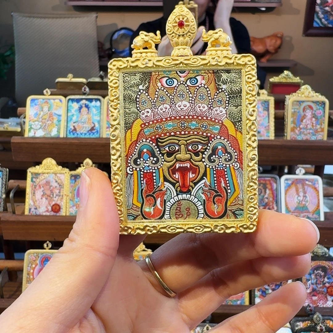 吊坠唐卡纯手绘扎基