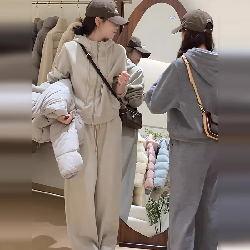 【现货+运补5米】韩系秋季穿搭配一整套高级感休闲卫衣运动套装0670