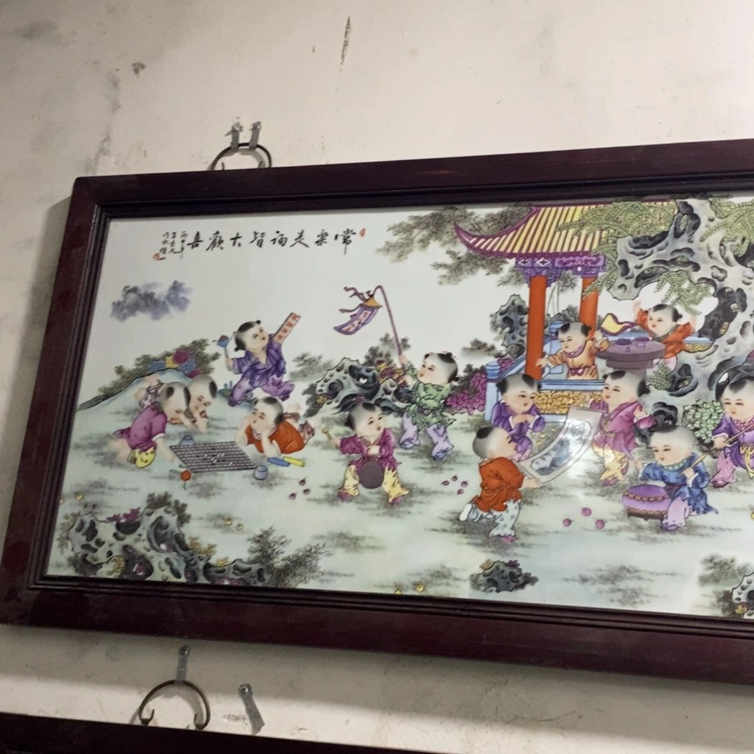 瓷片桂185*73 景德镇瓷板画柴窑烧制
