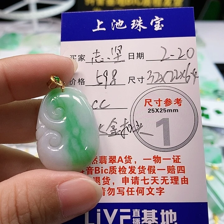 【闪购商品】翡翠颈饰18K金镶嵌志**安翡翠