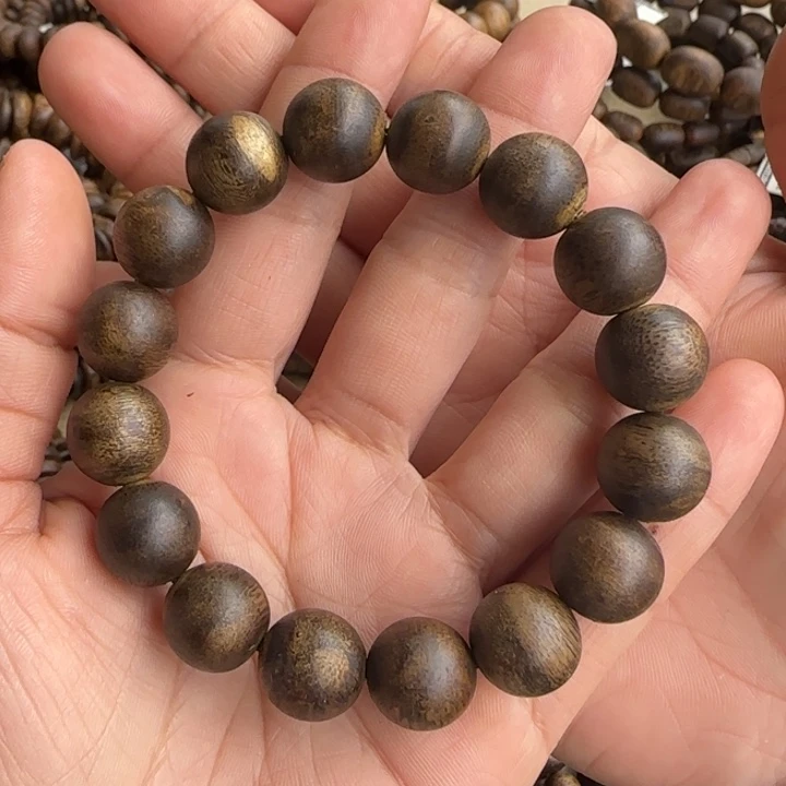 沉香手串油叶子多样性发货一条卡13-14克