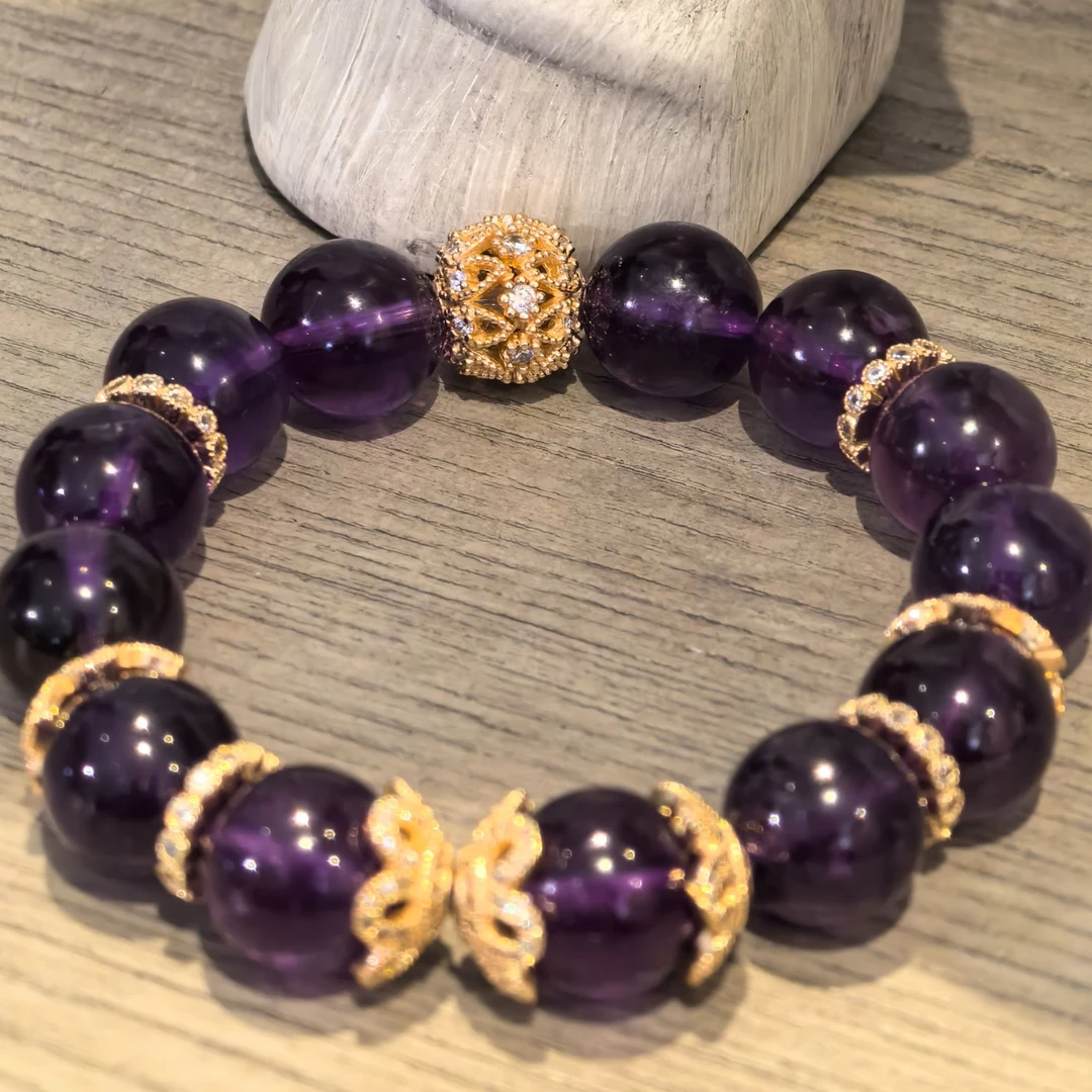 非金属合成锆石手链 SDJ紫色水晶手串320（新）