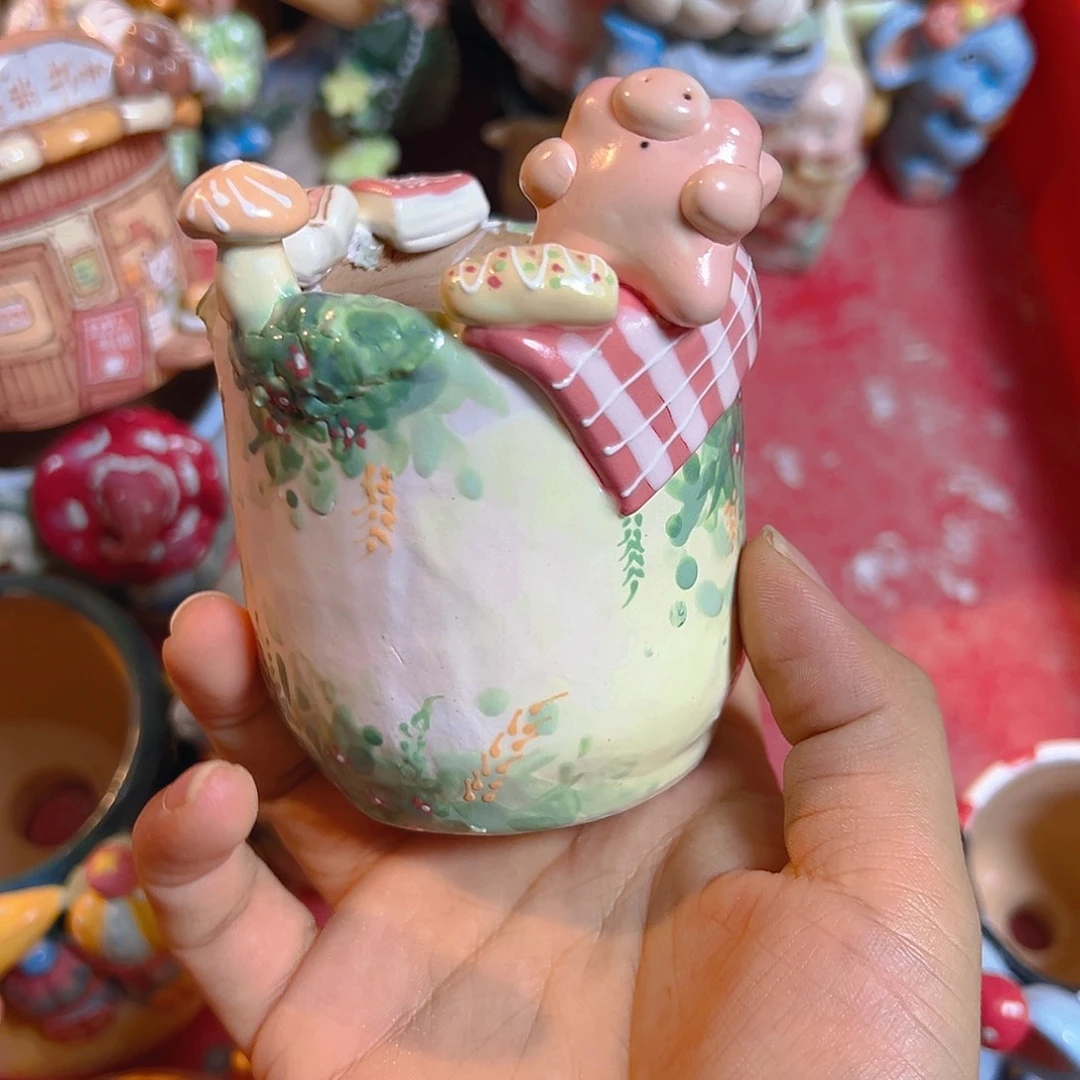 清仓老梧家的手工多肉花盆