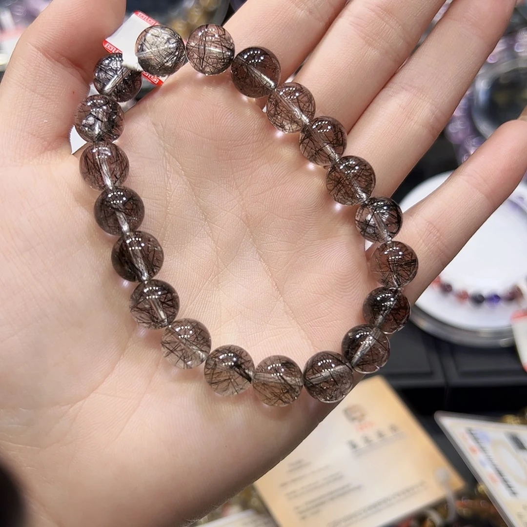 V***n水晶手链未镶嵌sg15黑发晶10+