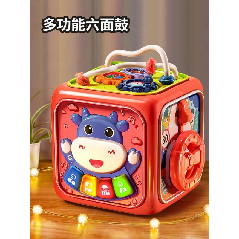 音乐故事六面体婴儿多功能手拍鼓益智早教玩具