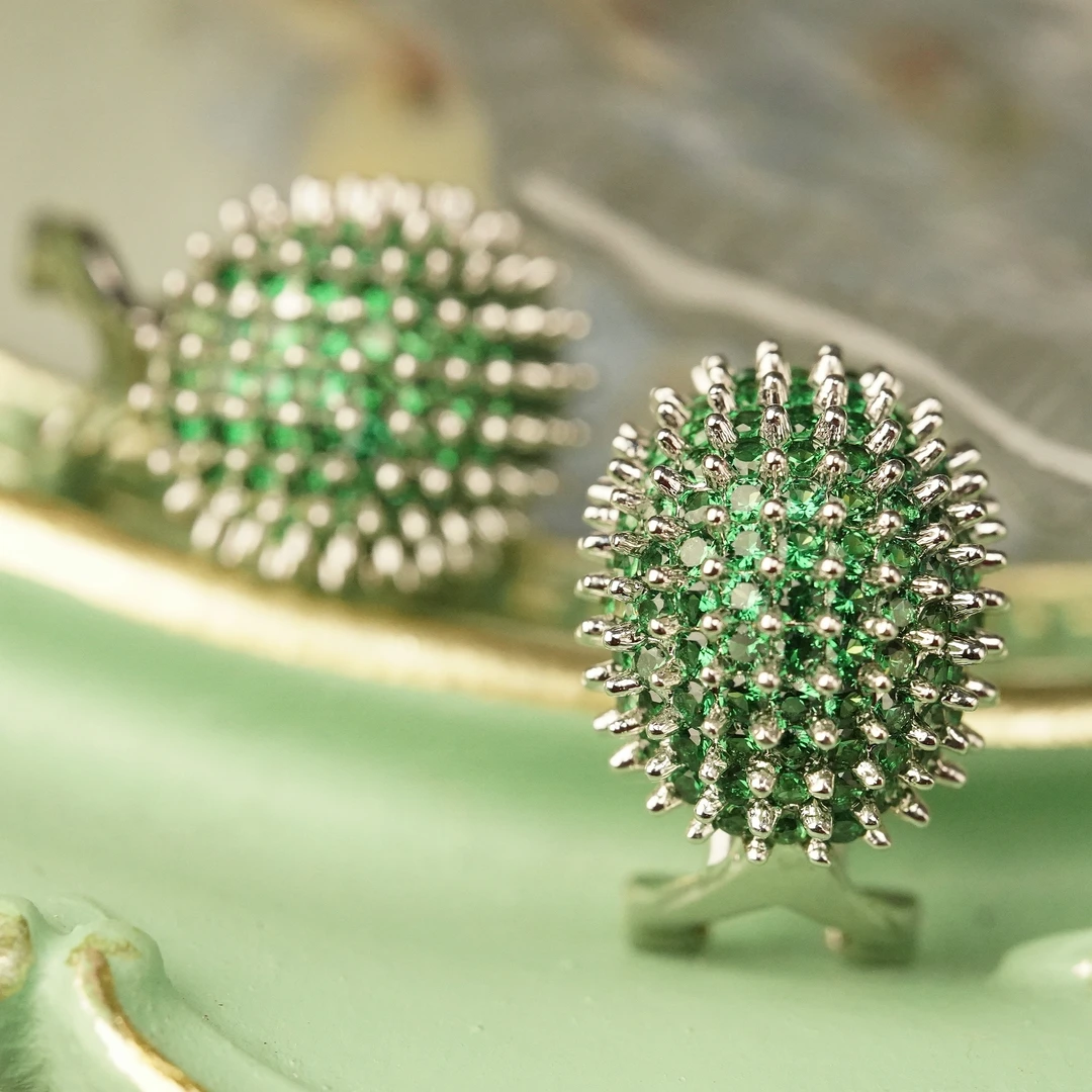 铜合金耳饰 【10057】耳钉 仙人掌小众简约个性气质