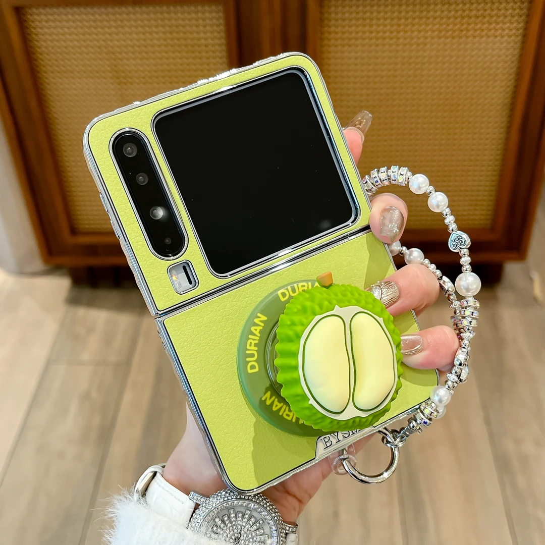 适用华为Pura x手机壳纯色香蕉磁吸支架pocket2折叠屏女款保护套