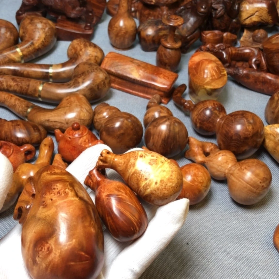 【闪购商品】木吉****辅麻梨疙瘩火琉璃手把件