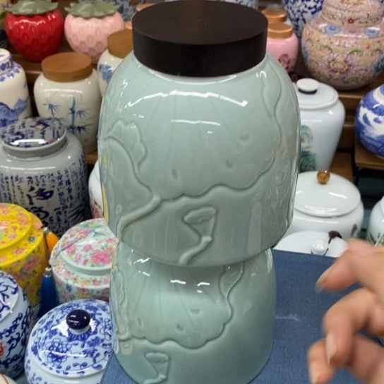 瓷片茶叶罐密封罐储物罐