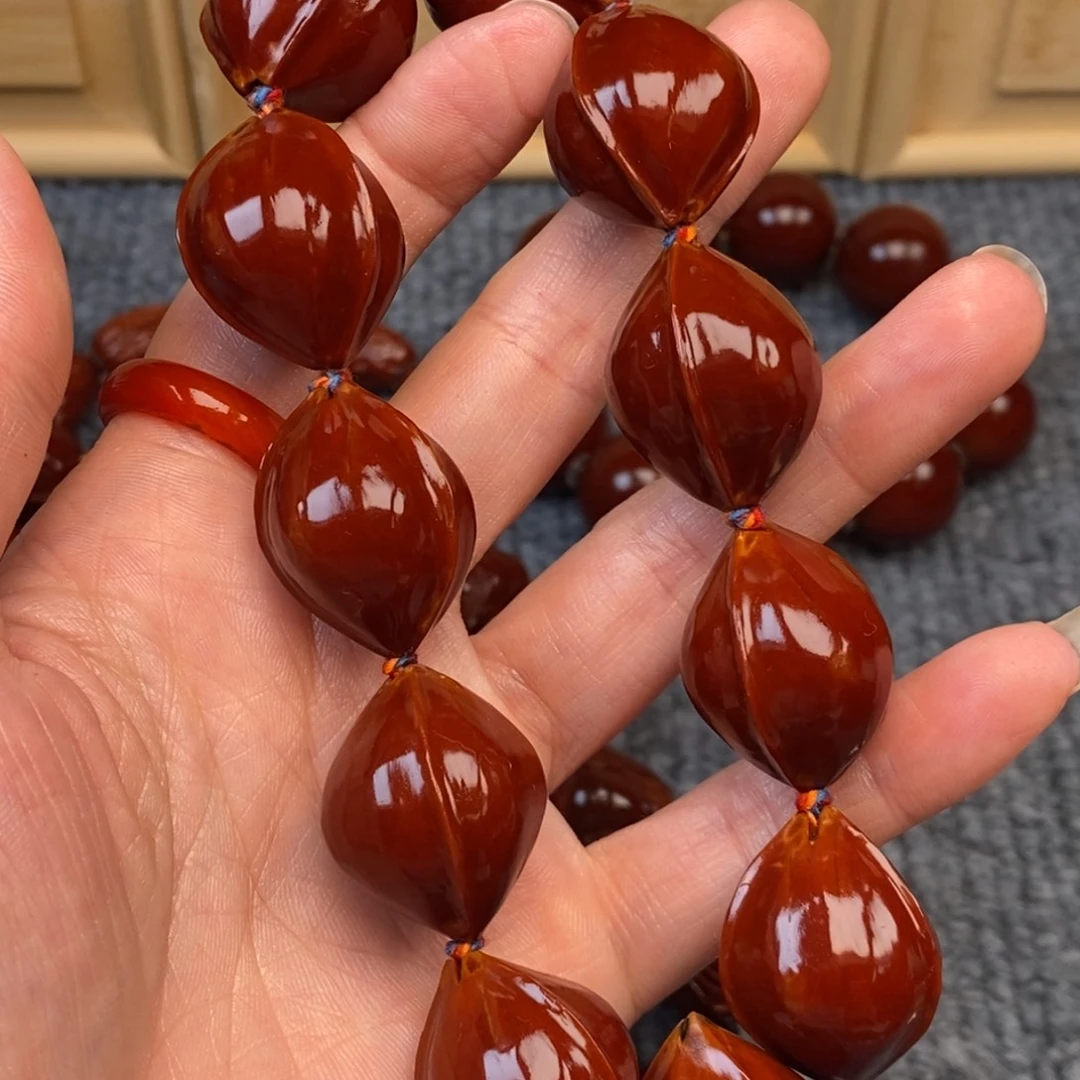 一***风橄榄核手串/手链素柱