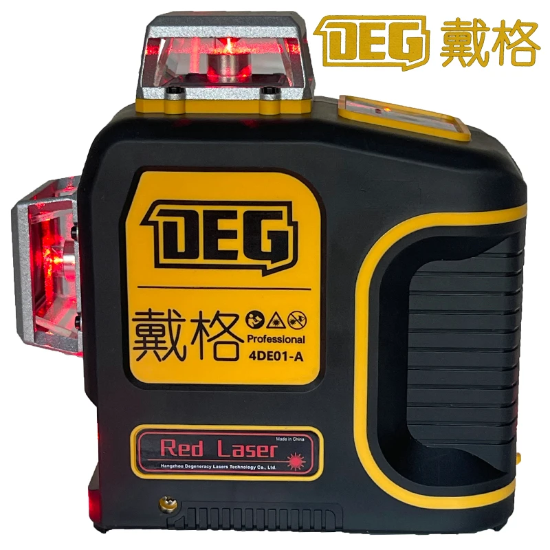 防震抖12线水平仪电子调平强红光贴墙仪绿光吊顶仪DEG戴格平水仪