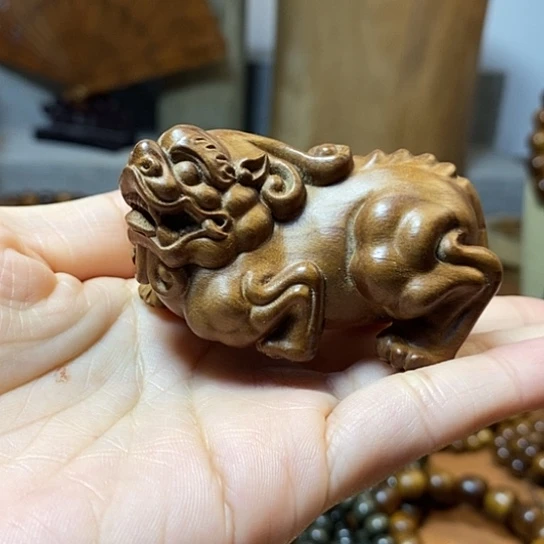 老山檀香貔貅手把件单只