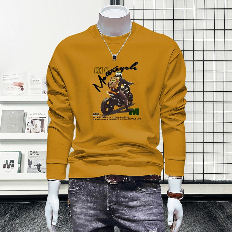 男装冬季款爆款2025新款卫衣男款新款休闲装字母印花百搭修身5296