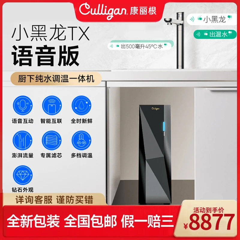 康丽根【2024新品】小黑龙厨下净水器即热一体机家用直饮语音版TX
