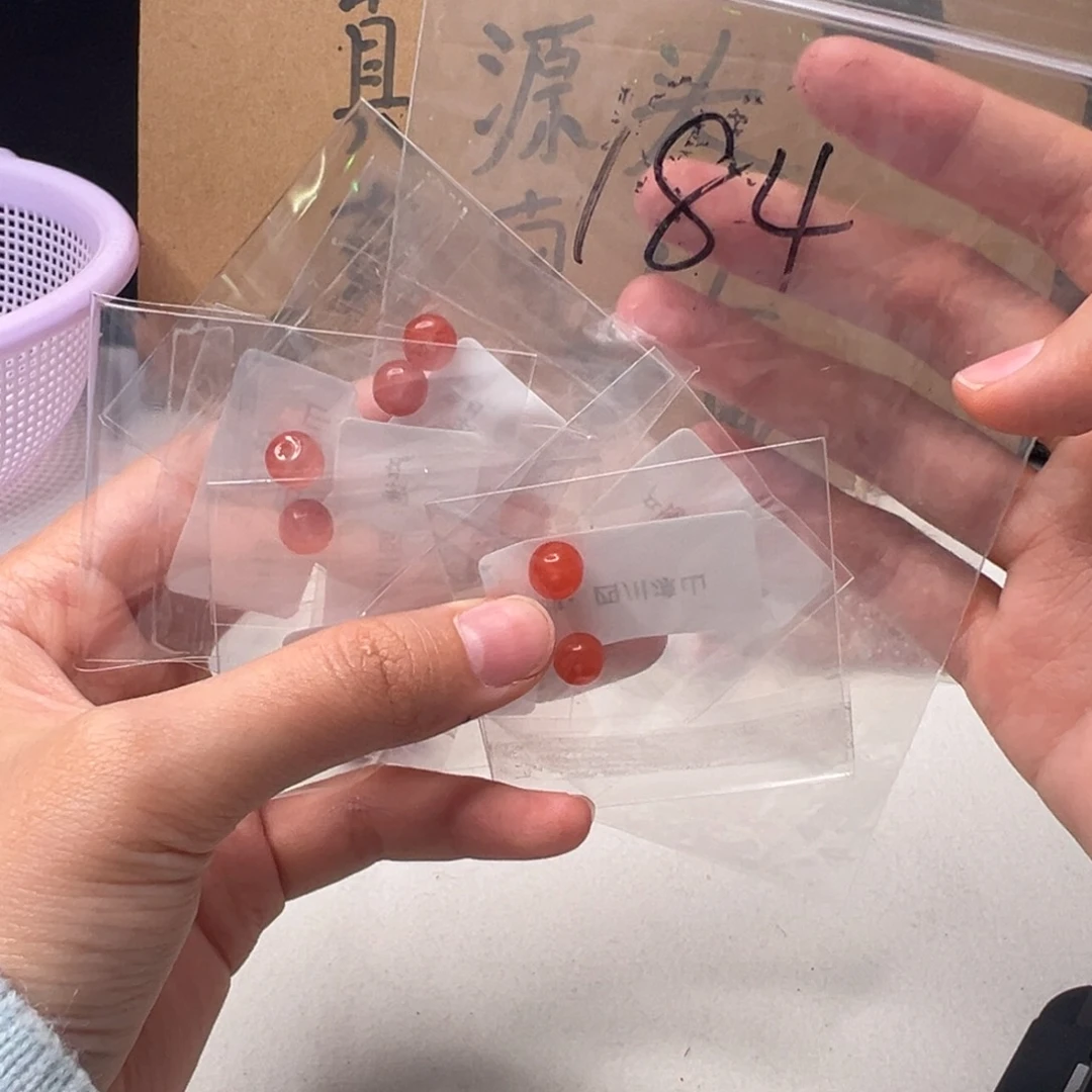 南红玛瑙散珠未镶嵌184尺寸7+多样性发一对