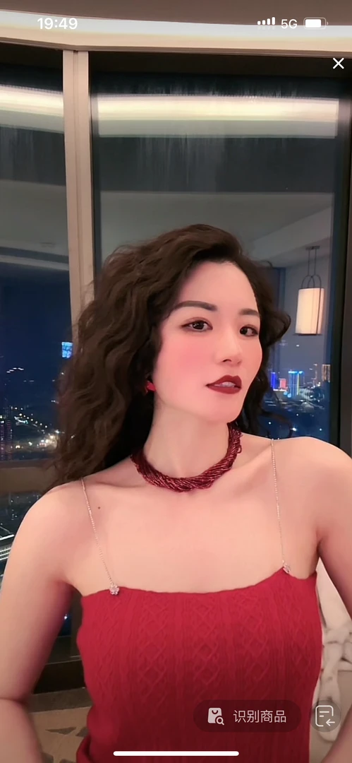 非金属仿水晶项链 MIRROR （涛姐精选）红色流星串珠多层项链