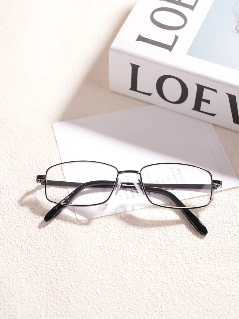 天然白色全框水晶老花镜经典款放大清晰度高耐磨耐刮100-400度