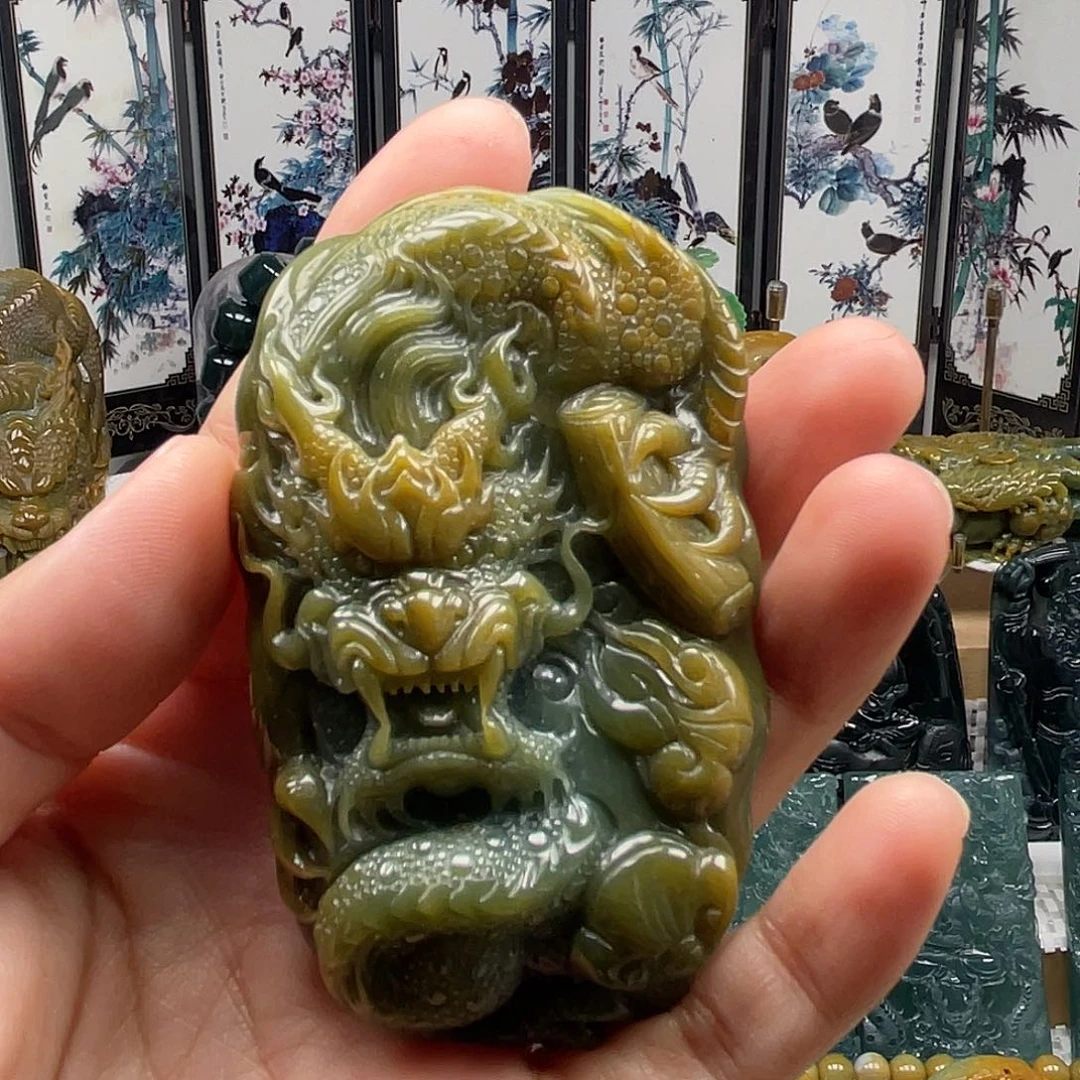 翡翠未镶嵌颈饰天然翡翠a货龙