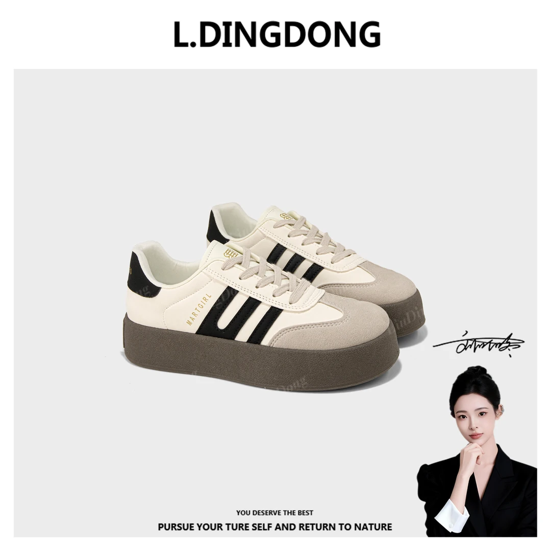 【刘叮咚女鞋】厚底德训鞋女2026新款舒适百搭阿甘时尚休闲鞋