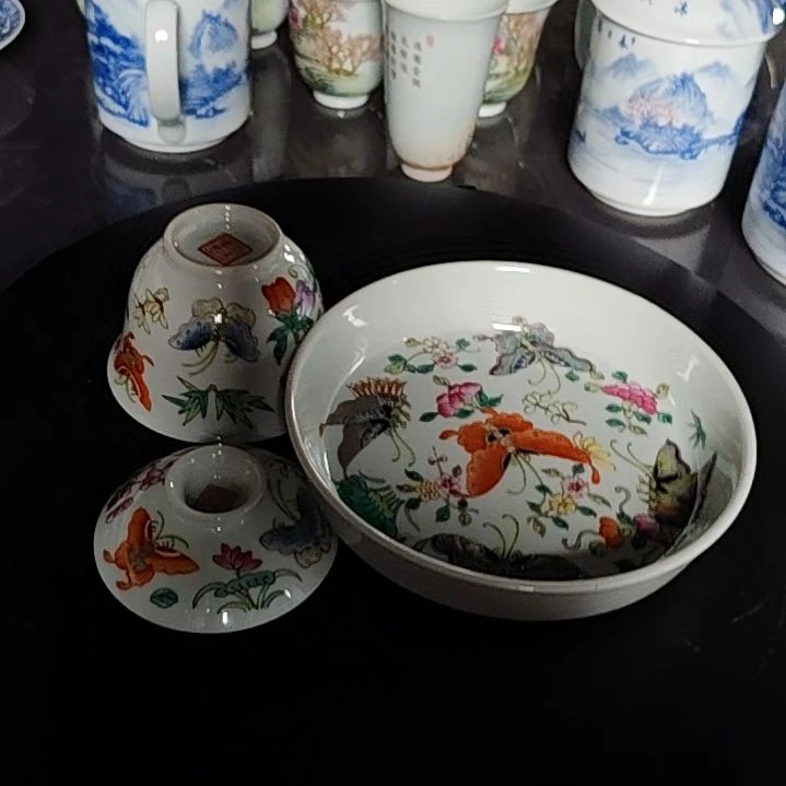 罐景德镇陶瓷茶具套装摆件