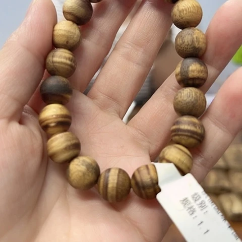 手串沉香棋楠香尖圆珠单圈1.1/7克➕多样性发一