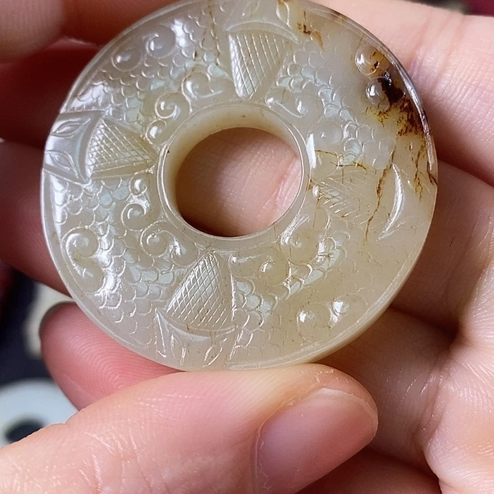 和田玉（糖玉）车挂未镶嵌拓*者