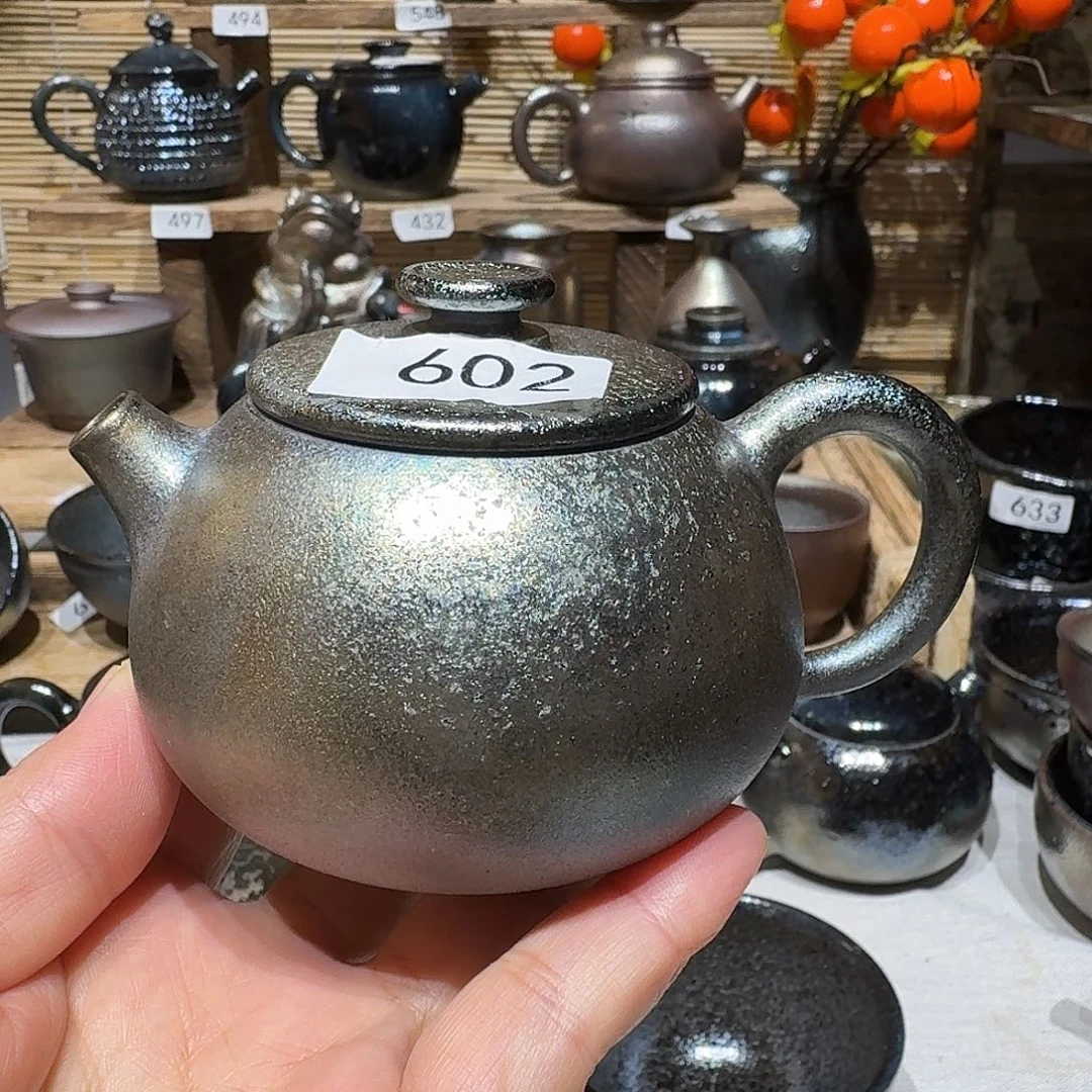 壶建水紫陶紫泥柴烧壶