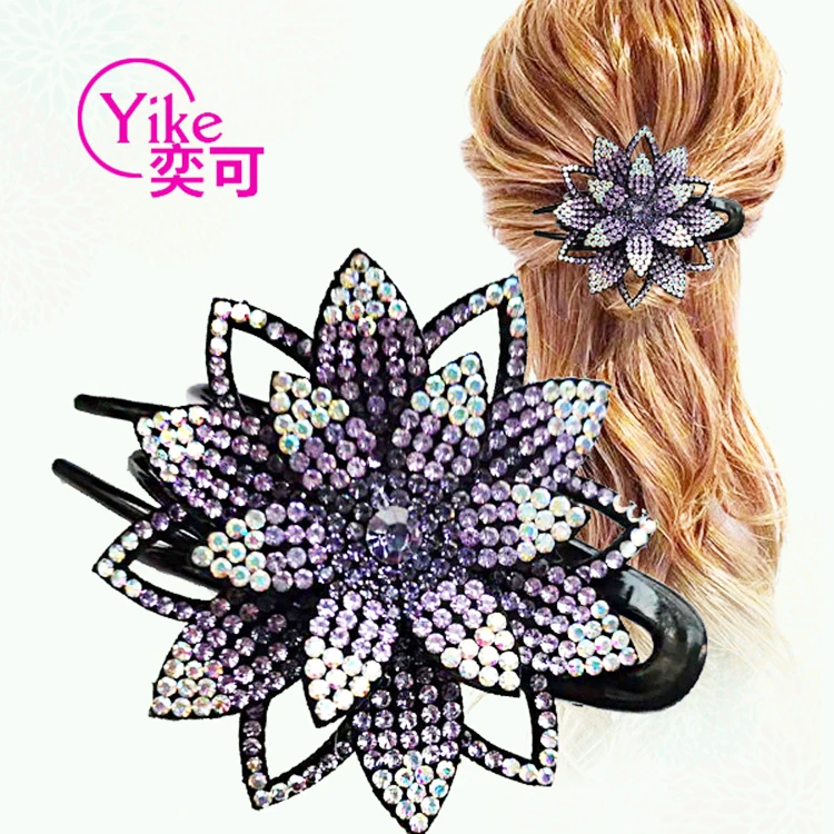 中号夹子头饰发夹燕尾后脑勺盘发头发抓夹发卡马尾横夹三齿鸭嘴夹