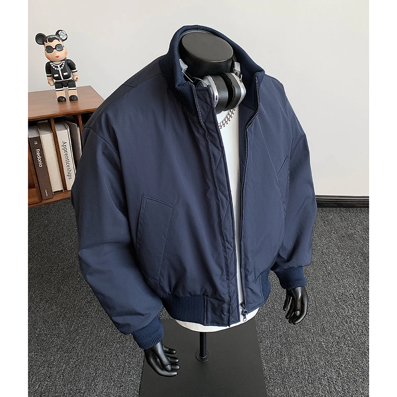 秋季潮流cleanfit立领美式外套夹克宽松加棉舒适简约百搭工装外套