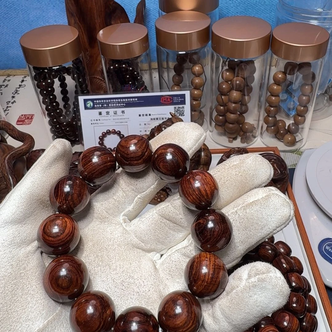 手串/手链黄花梨/降香黄檀海南黄花梨精工20顺纹大黑线